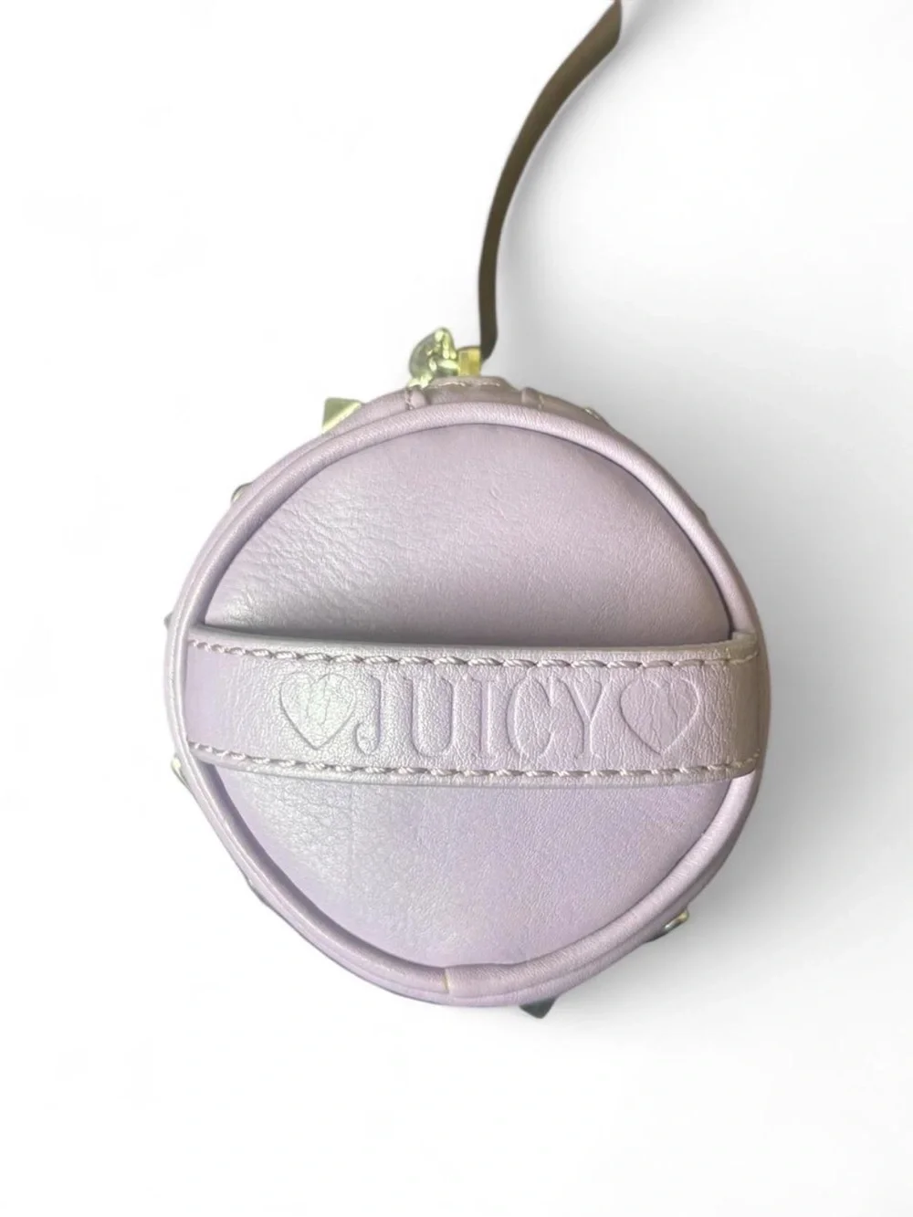 OG P&G Juicy Leather Studded Wristlet Makeup Bag - Barrel Bag